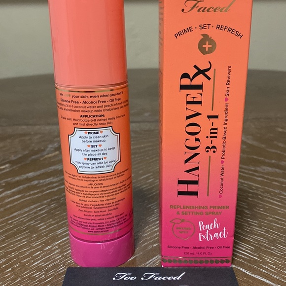 🍑 TOO FACED Hangover 3 in 1 Peach Extract Replenishing Primer & Setting Spray 🍑 - Picture 7 of 11